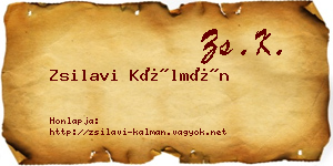 Zsilavi Kálmán névjegykártya